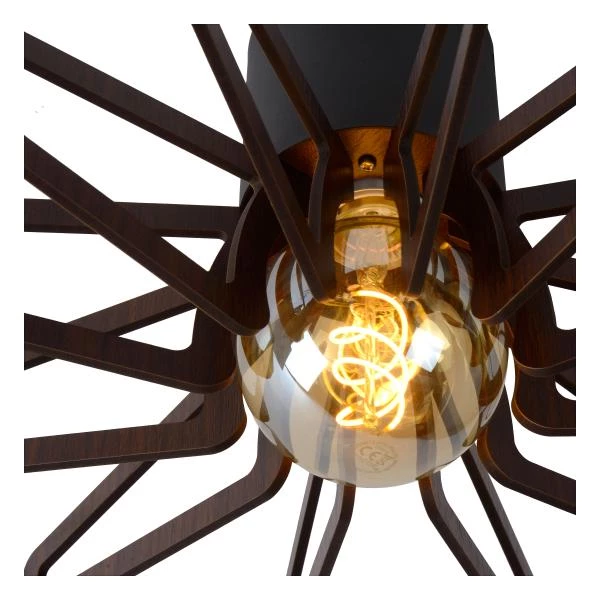 Lucide ZIDANE - Flush ceiling light - Ø 45 cm - 1xE27 - Black - detail 1